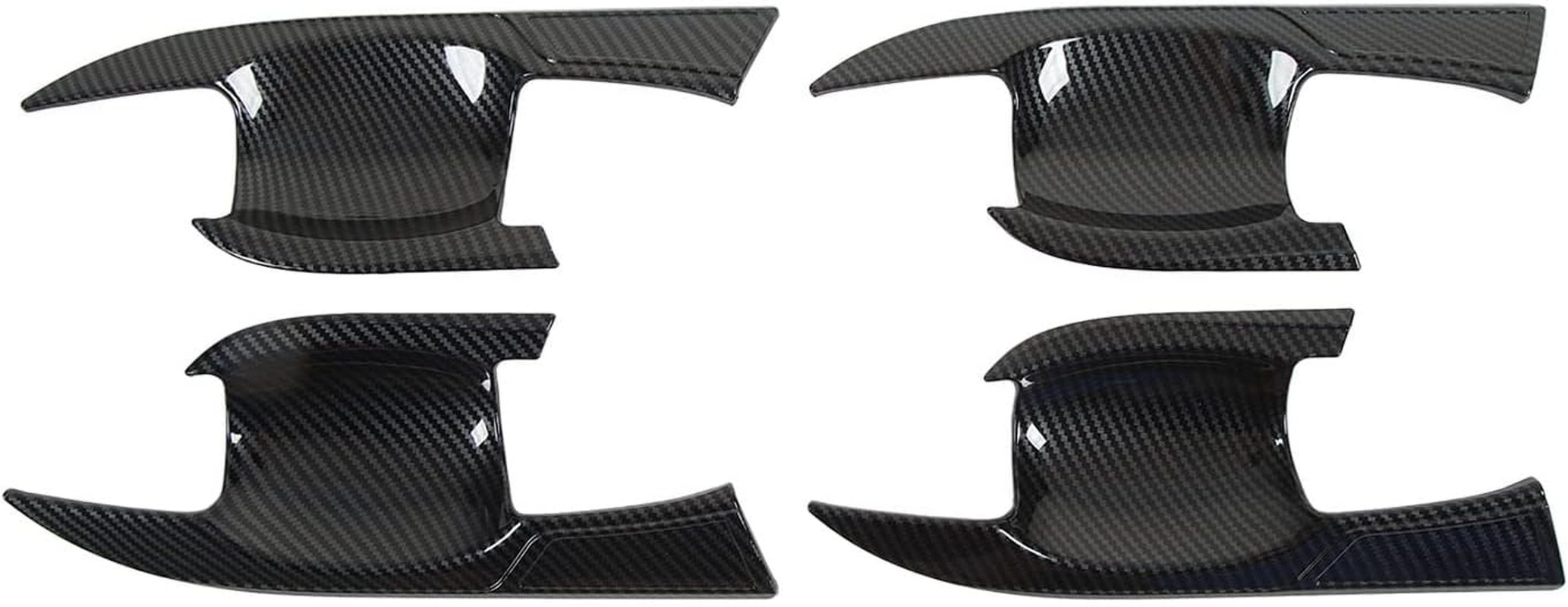 NDNCZDHC 4PCS Car Door Bowl Sticker Carbon Fiber Pattern Door Handle Protector Replacement for Mitsubishi Outlander 2023