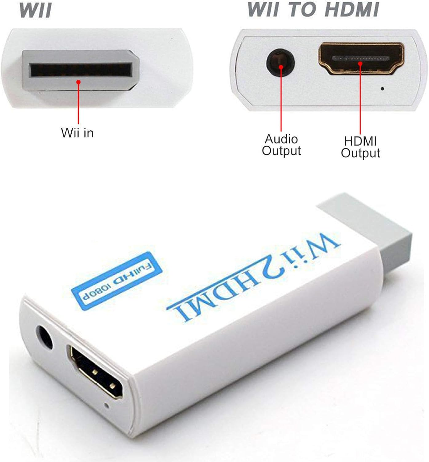 Wii to HDMI Adapter Converter 1080P image number 6