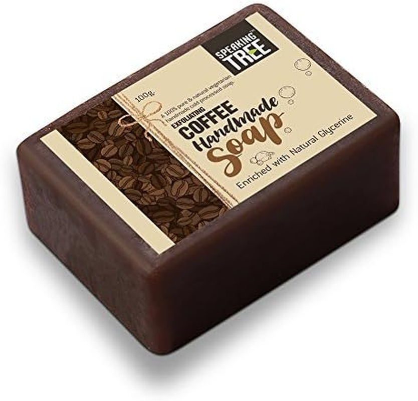 Speaking Tree - Exfoliating Coffee Handmade Soap 100Gms (Pack of 2) | Specially Formulated and Cold Processed - All Natural Ingredients for Perfectly Clean Skin - Handmade with Love image number 2