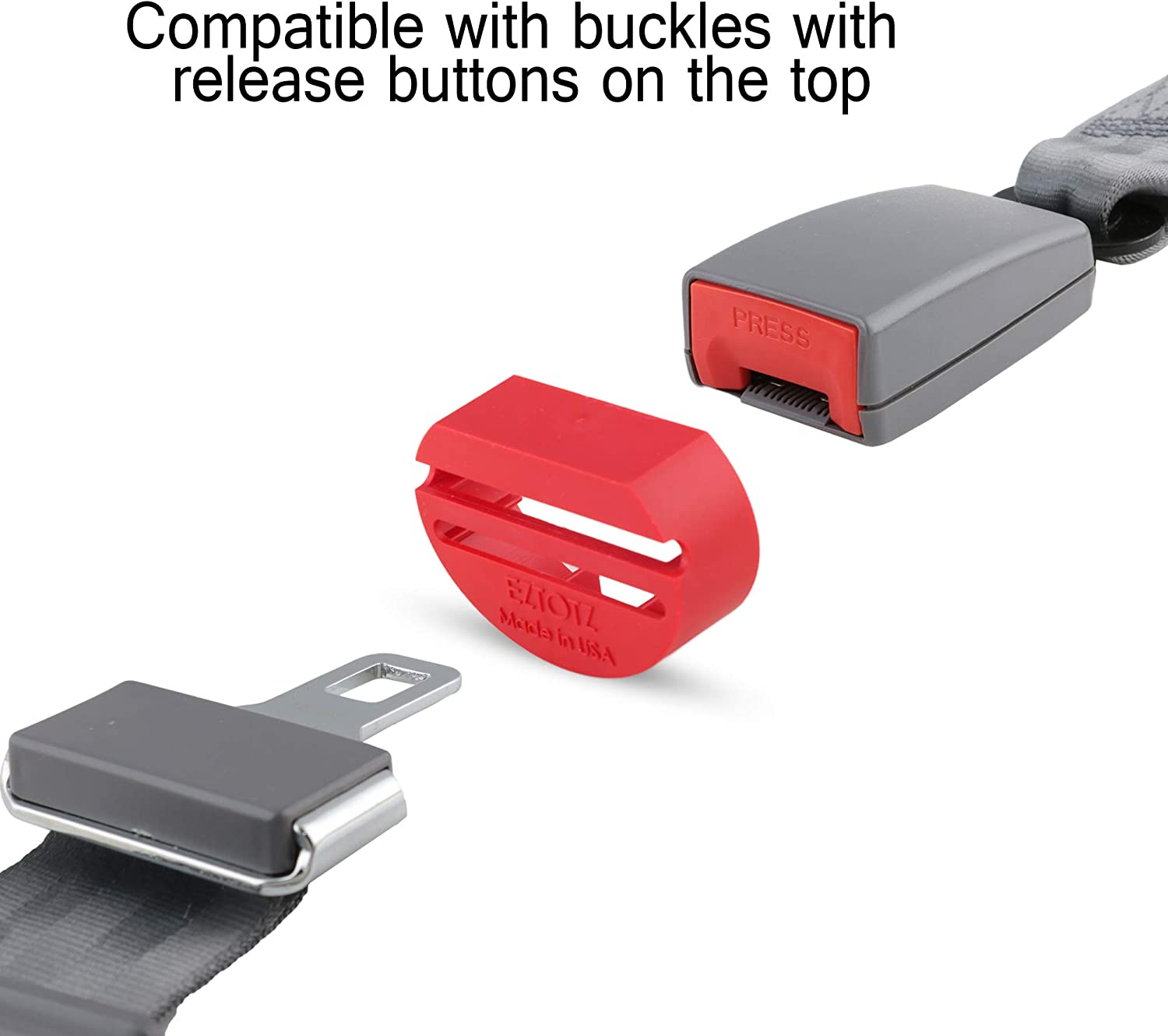 Eztotz Buckleshield Seatbelt Buckle Cover - Made in USA - Cover Prevents Children from Accidentally Unbuckling - Premium Buckle Cover Heavy Duty ABS Plastic- Universal Fit (3 Pack) image number 4