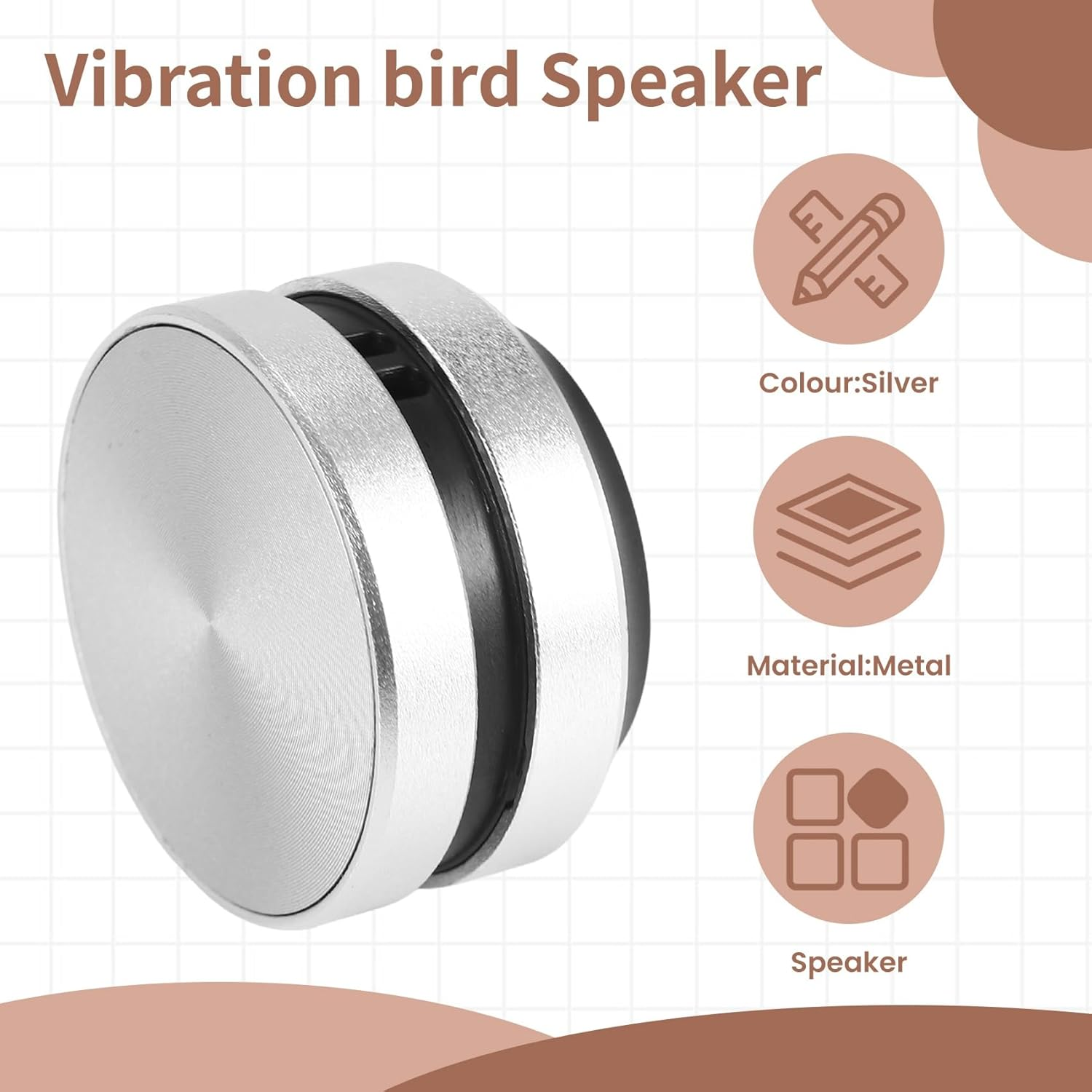 Xelea Portable Mini Bluetooth Speaker Turns Anything into a Speaker Wireless Bone Conduction Induction Vibration (Silver) image number 6