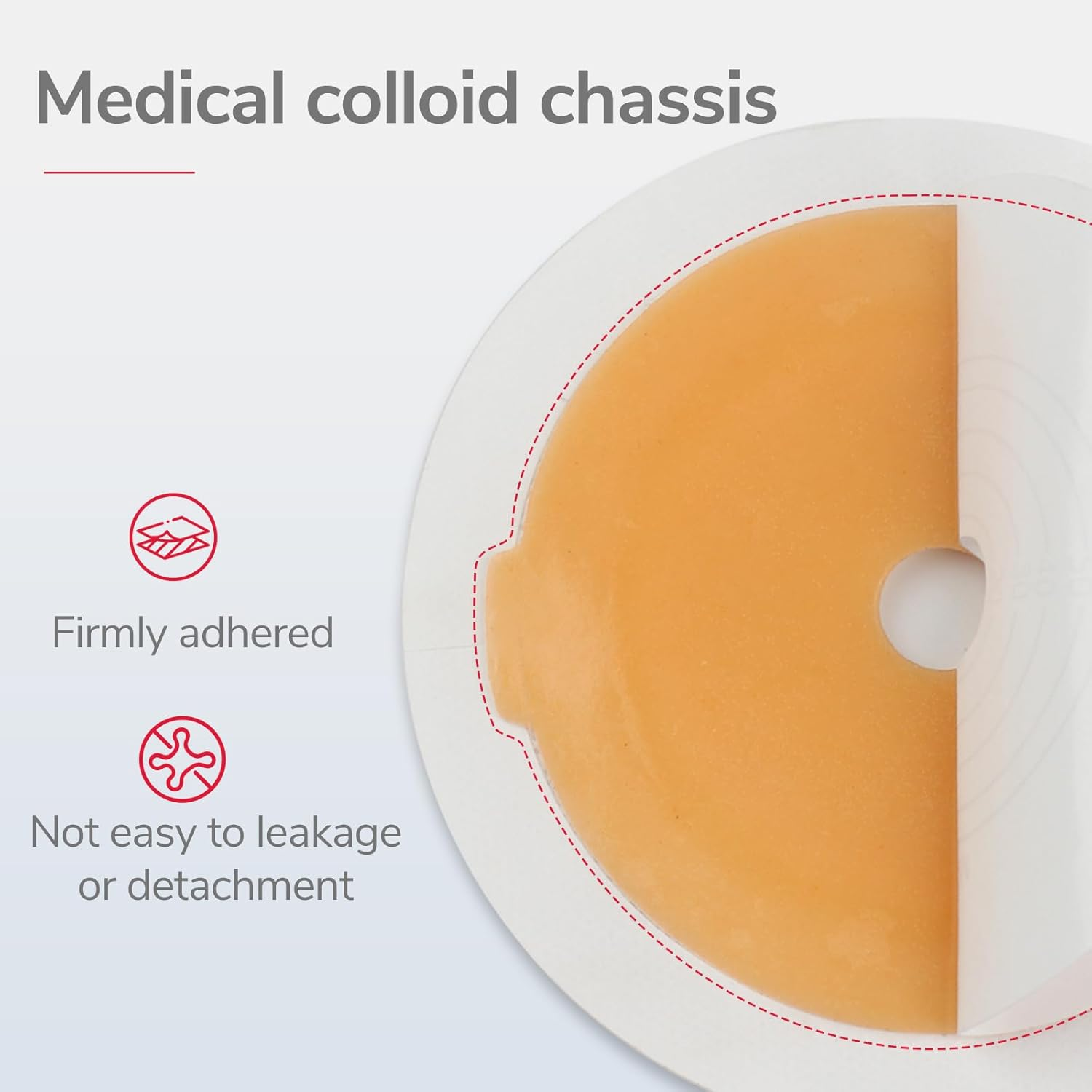 DERAYMI 22 PCS Colostomy Bags, Two Piece Ostomy Bag Ostomy Supplies, Drainable Ostomy Pouches for Ileostomy Colostomy Stoma Care, Cut-To-Fit 20-57Mm (16 X Bags+6 X Barriers) image number 4