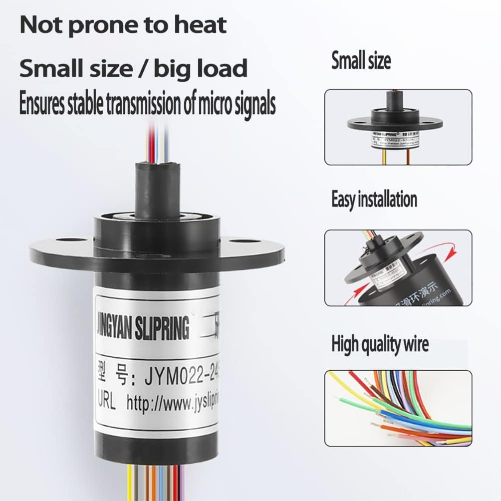 Slip Ring Electrical Slip Ring Motor Slip Ring Rotating Connector Slip Ring Electrical Connector Slip Ring Connector 3 Wires 10A Diameter 22Mm image number 1