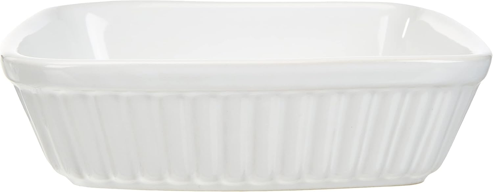 Home Ceramic Square Baking Dish, 16 Cm X 16 Cm X 4 Cm Size, White image number 2