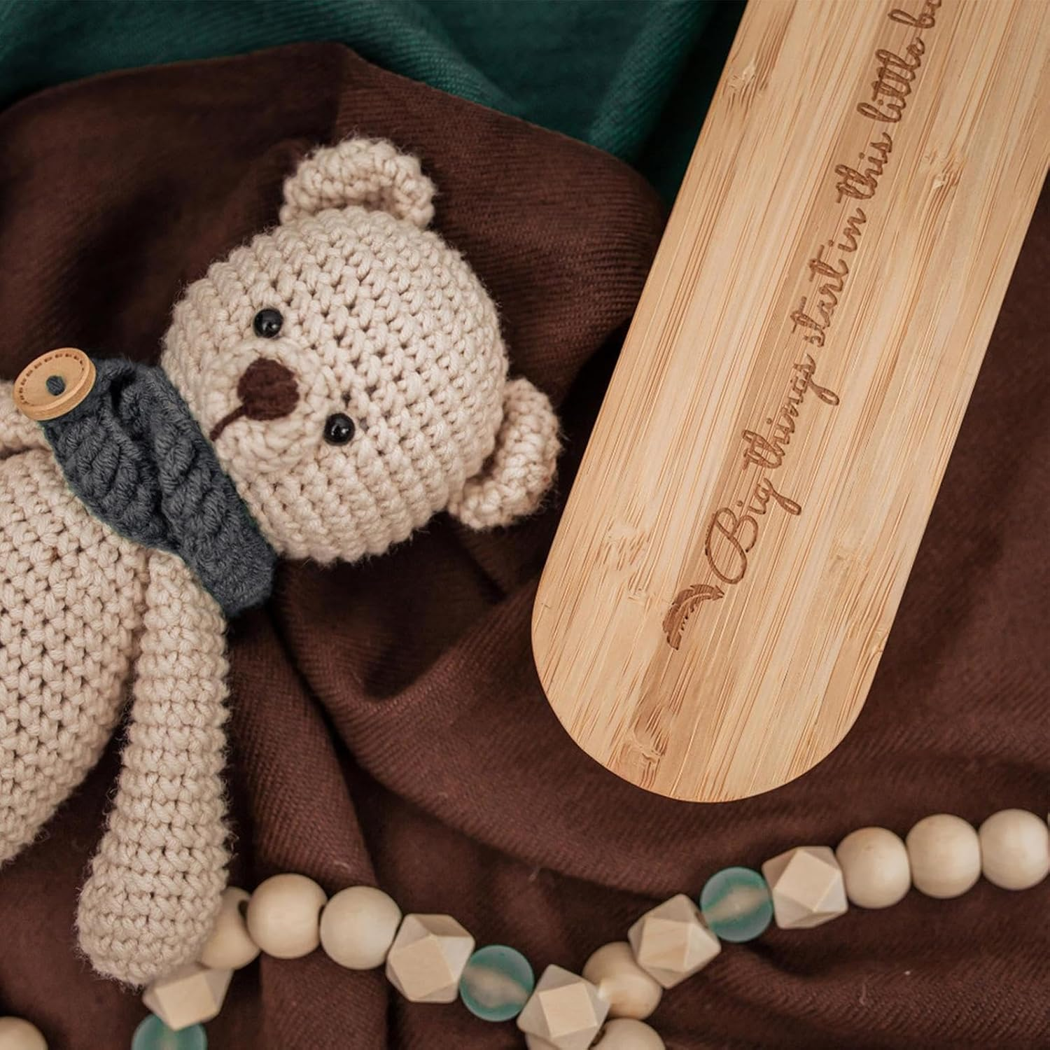 Pregnancy Test Wood Box, Wooden Keepsake Case with Raffia Filling, Souvenir Memory Holder for Announcement Reveal, Grandparents, Husband, Baby Expose Surprise 7.72X2.52X1.65 Inches image number 3