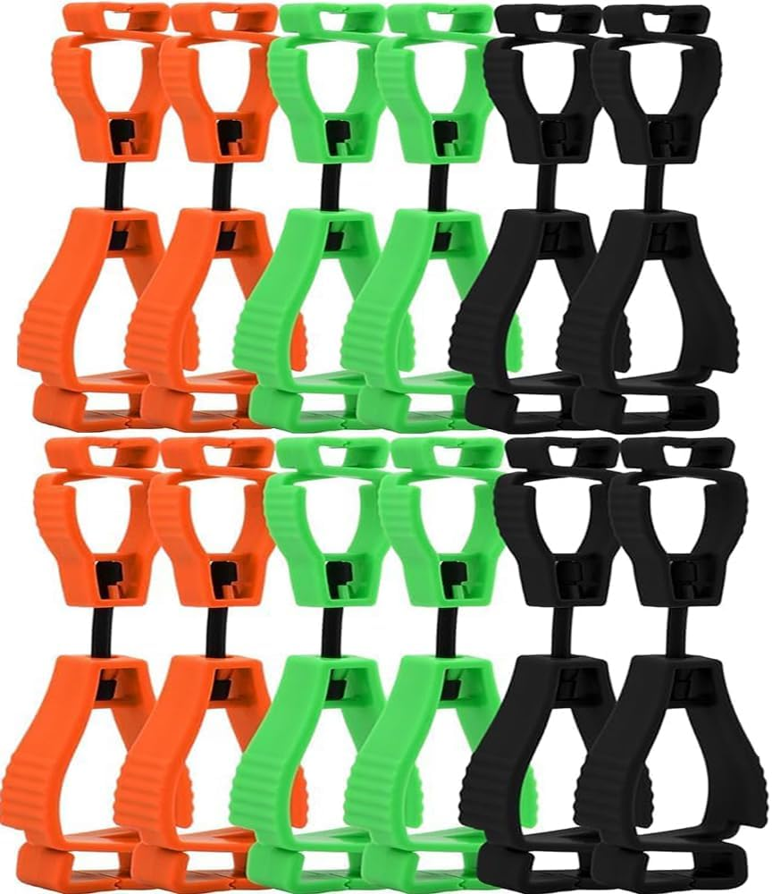 12 Pcs Plastic Safety Work Glove Grabber Clips,Work Safety Clip Guard Labor Glove Keeper,Glove Clip Glove Grabber Clip Safety