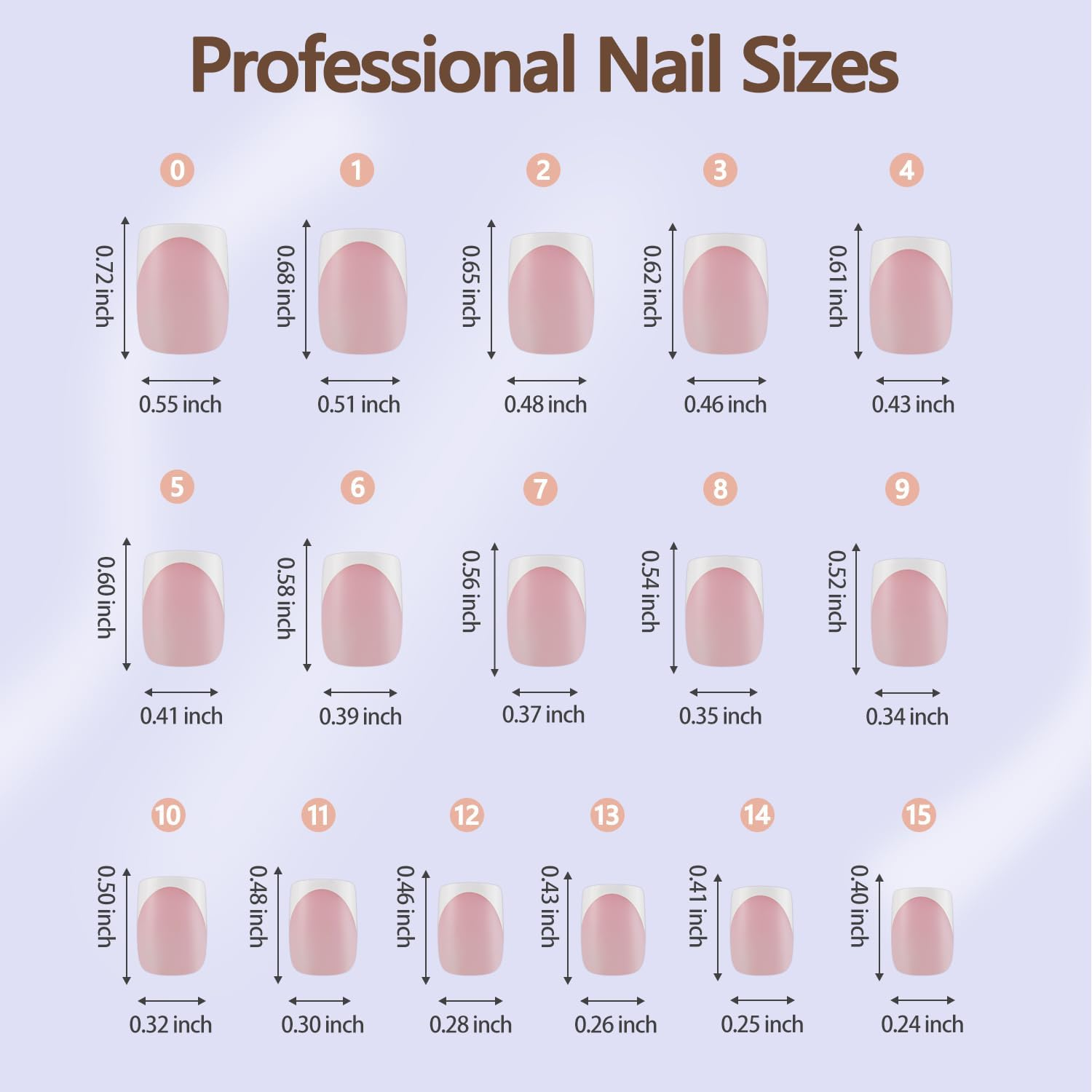 Misssix French Gel Nail Tips 160 Pcs French Tip Press on Nails Short Square Pink No Need to File Predurable Tips Fake Nails for DIY Nails 16 Sizes image number 4