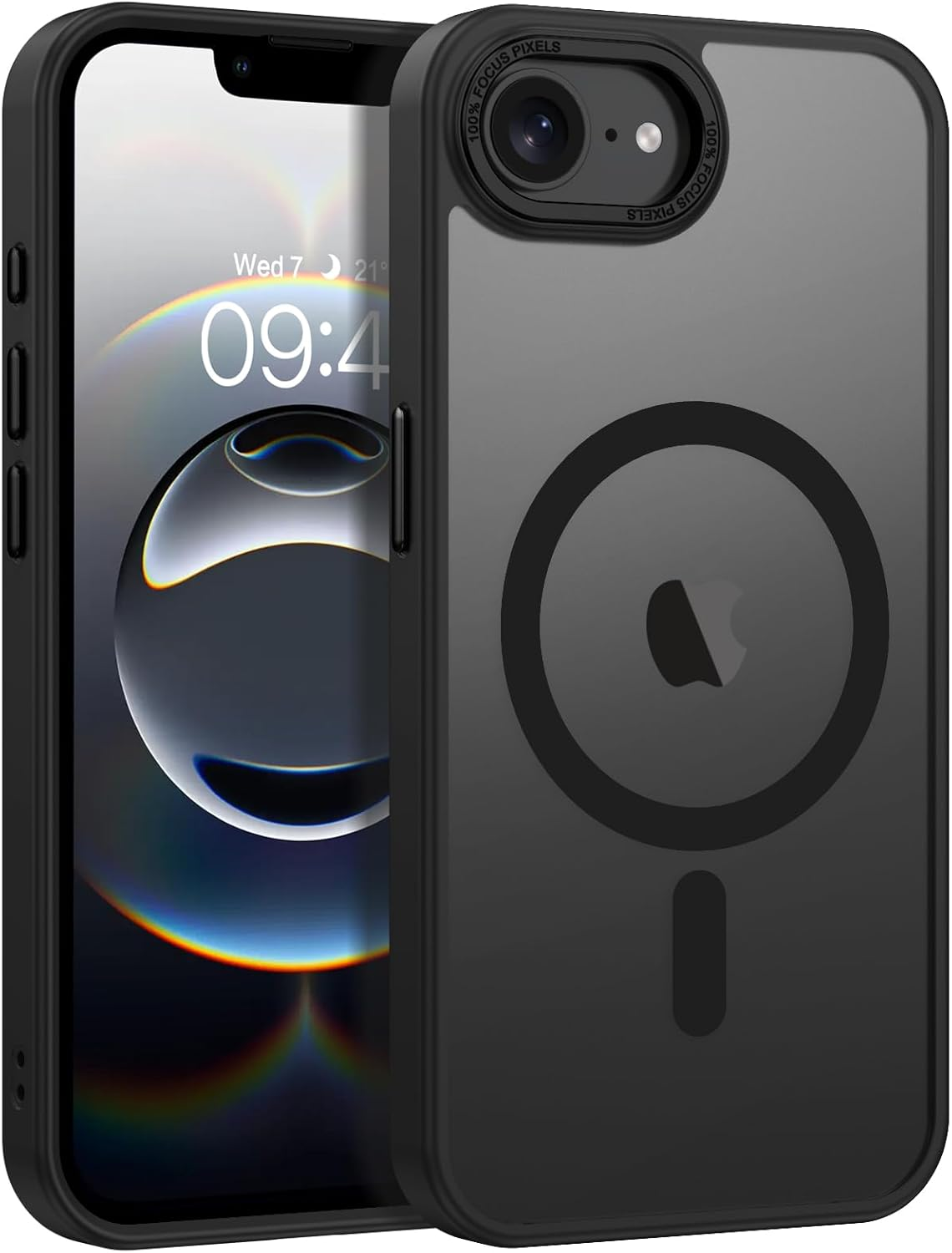 YINLAI for Iphone 16E Case 2025, [Compatible with Wireless Charging] Skin-Friendly Touch Slim Shockproof Protective Phone Cases for Iphone 16E 6.1", Translucent Matte Black image number 5