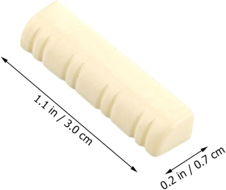 Ibasenice Guitar Bridge Nut 5Pcs Plastic 8-String Mandolin Nut Bass Musical Instrument Guitar Nut Blank image number 3
