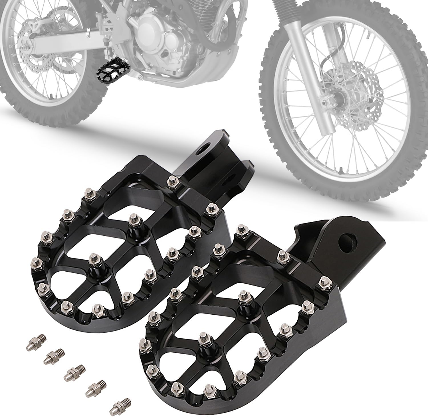 IUVWISN Electric Dirt Bike Wider Foot Pegs Footpegs CNC for Surron Sur Ron LBX Eride Pro SS 2.0 3.0 E-Ride Pro SR/S 79Bike Falcon GT Ventus One Talaria Sting MX3/R MX4 Red