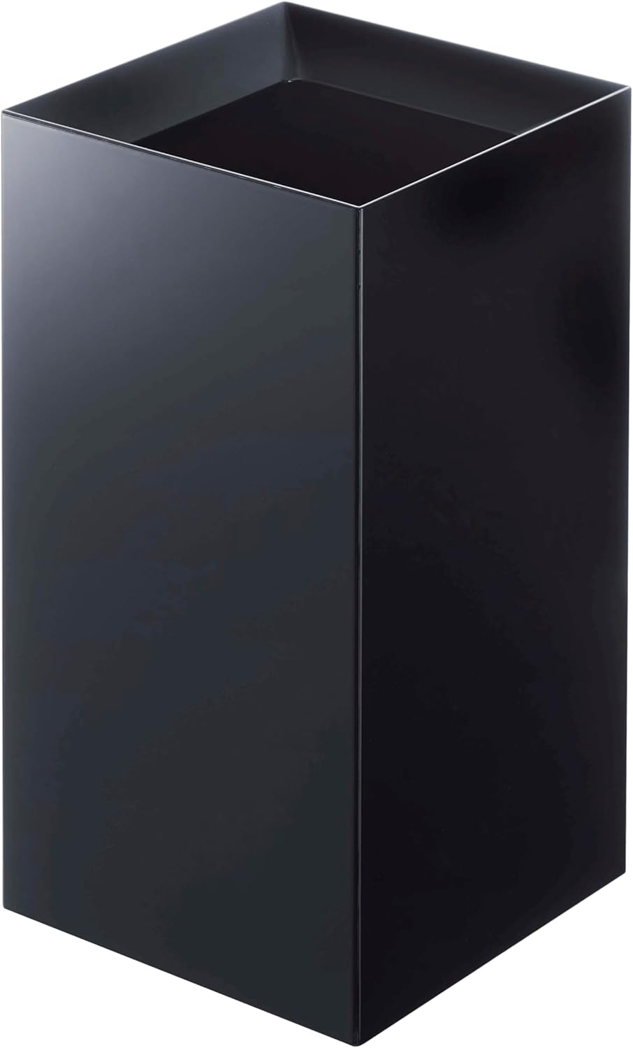 Yamazaki Home Trash Can-Modern Open Top Garbage Waste Bin Basket with Handle | Plastic, Short, White