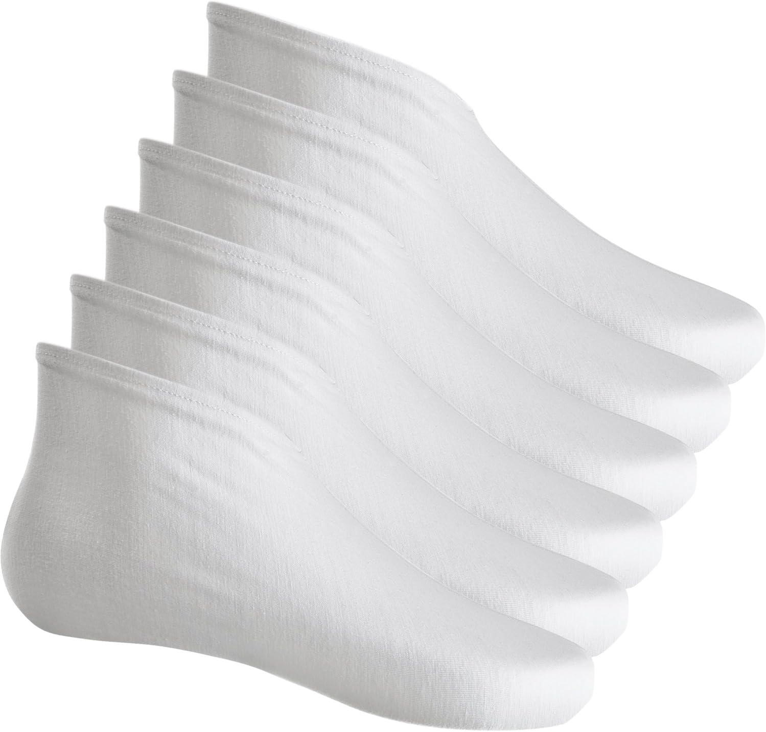 3 Pairs Cotton Moisturizing Socks Cosmetic Therapy Socks Lotion Socks Spa Overnight Absorbing Socks for Dry Cracked Feet White Moisture Enhancing Socks for Women and Men image number 2