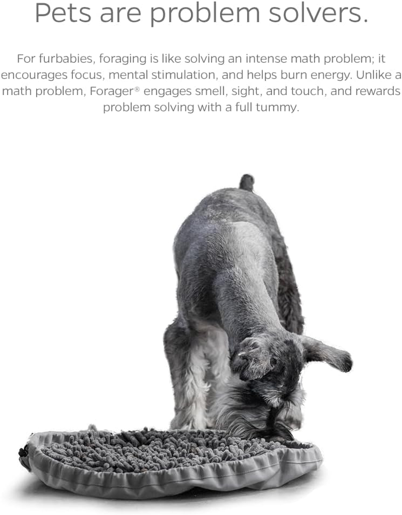 Pet Parents&reg; Forager&trade; Bowls, Slow Feeder Dog Bowls with Softsnout&trade; & Non-Slip Backing Technology, Dog Feeder Mat & Snuffle Mat for Large Dogs and Small Dogs (Forest Modern Grey) image number 2