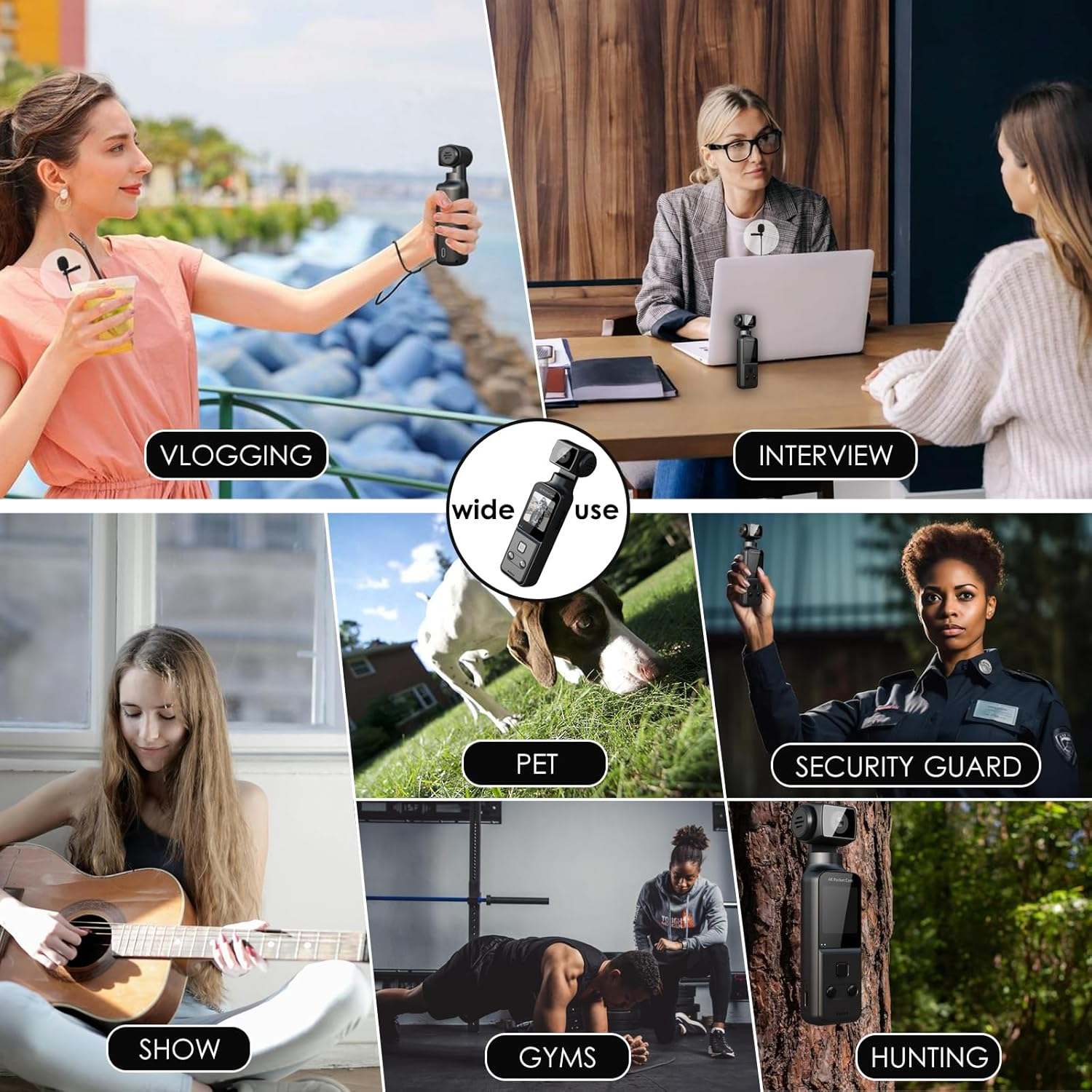 ZOMFOM 4K Body Camera with External Microphone, Mini Video & Audio Pocket Cam 270&deg; Rotation Camera for Outdoor Sport, Bike, Travel, Police Law Enforcement, Personal Civilians, 64GB Included