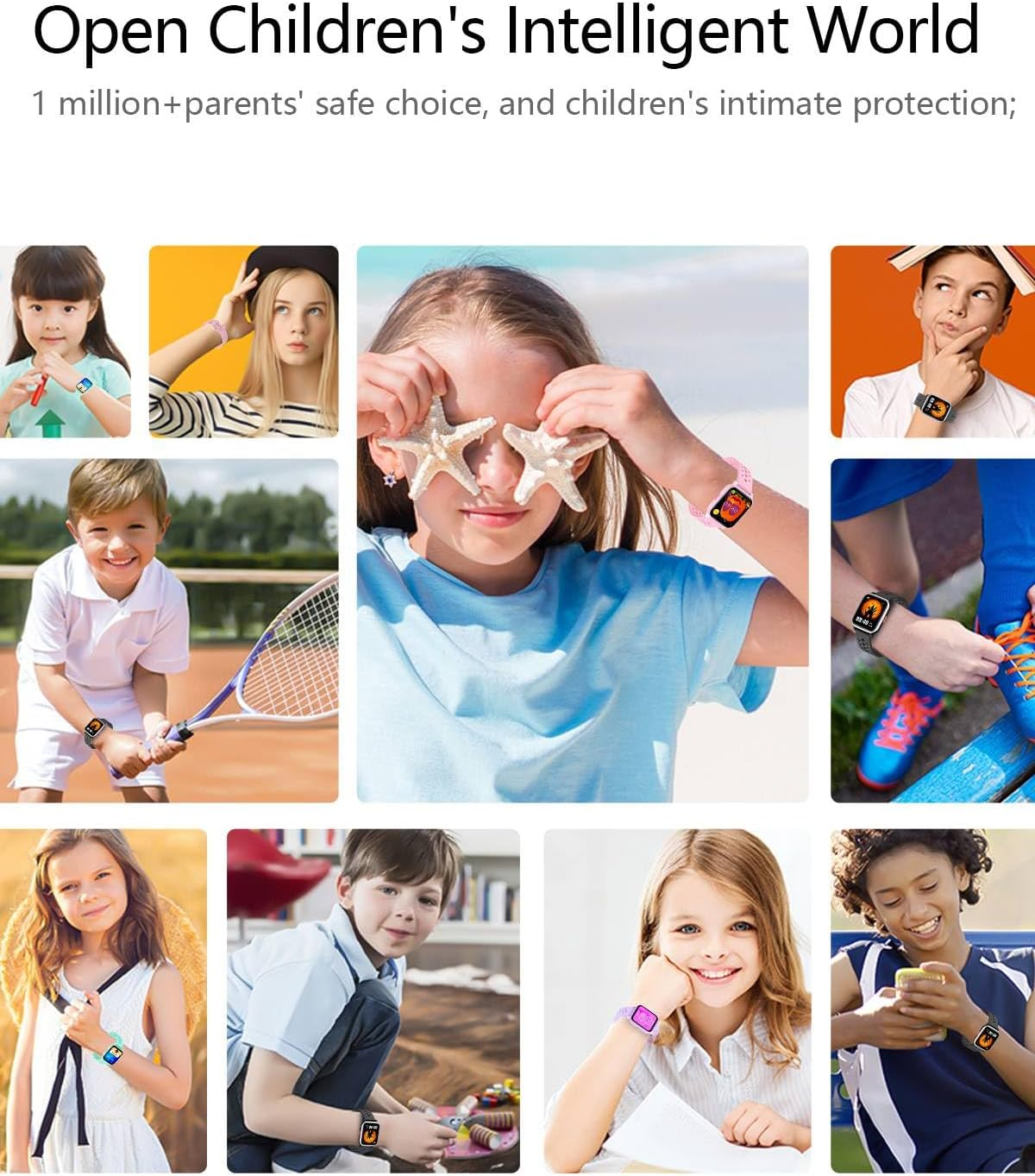 Kids Smart Watch for Girls Boys, 1.54'' Fitness Activity Tracker Watch with Games, Sleep Modes, 20 Sports Mode, Pedometers, Waterproof, Great Smartwatch Birthday for Kids Age 6+ Kids Teens (Pink)