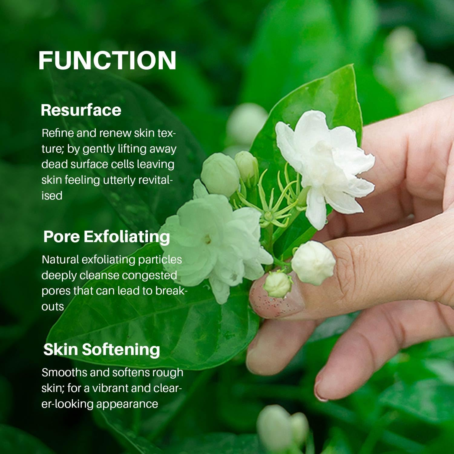 Jasmine Exfoliating Scrub Soap, 100G, Deep Cleansing and Revitalising image number 1