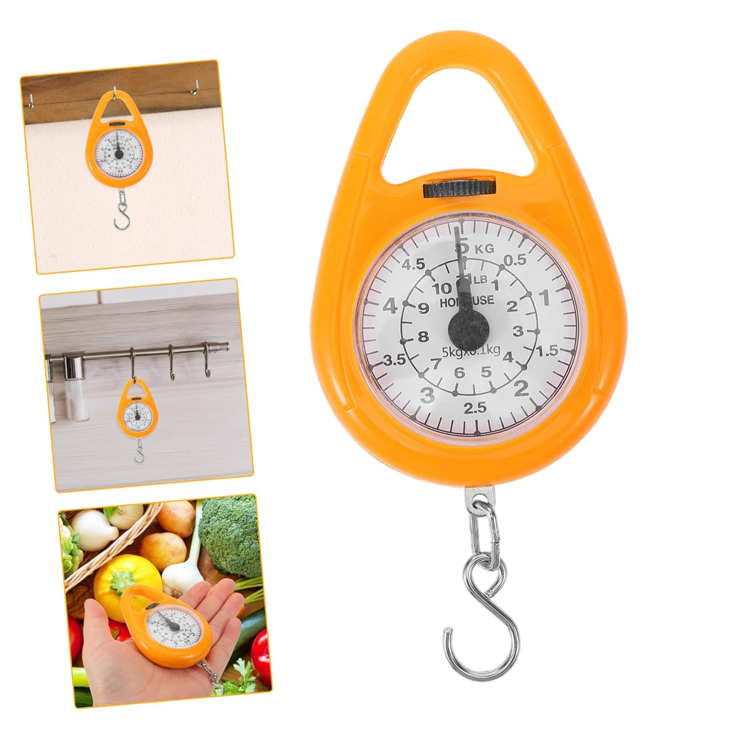 NAMOARLY Spring Balance Portable Handheld Large Scales Suitcases Scale for Luggage Travel Hanging Weigh Steel image number 2