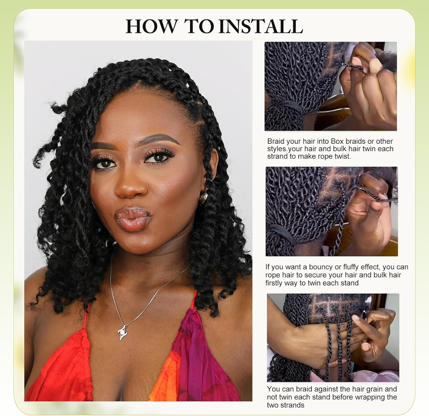 16 Inch Afro Kinkys Bulk Human Hair Kinky Curly Braiding Hair for Mini Twist 50G/Pack Natural Black 4C Dreadlock Extensions for Permanent Sister Locs/Mini Twists/Braids/Repair Can Dye and Bleach image number 3