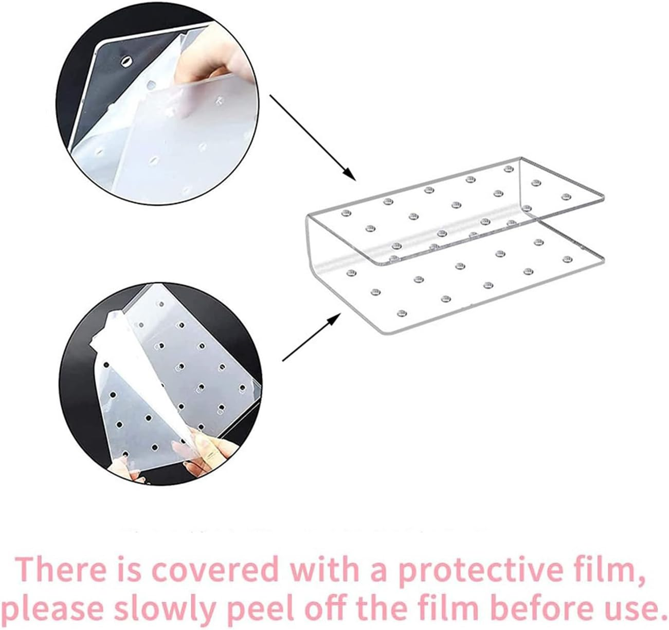 Yharnamite 2 Pcs Acrylic Lollipop Holder, 20 Hole Cake Pops Display Stand with 100 Lollipop Paper Sticks, Clear Lollipop Candy Holder Display Stand Tools for Weddings, Birthday, Party