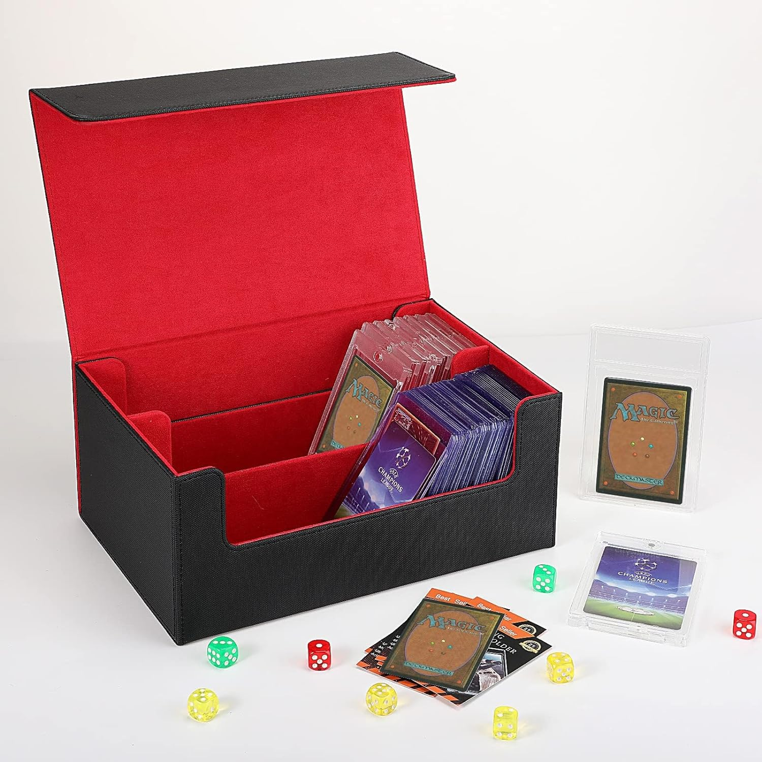 YOZOTI Deck Card Storage for 72 Magnetic Card, 2 Rows Deck Trading Cards Box Holding Compatible with TCG Loader MTG Storage Boxes for Baseball Play Cards image number 3