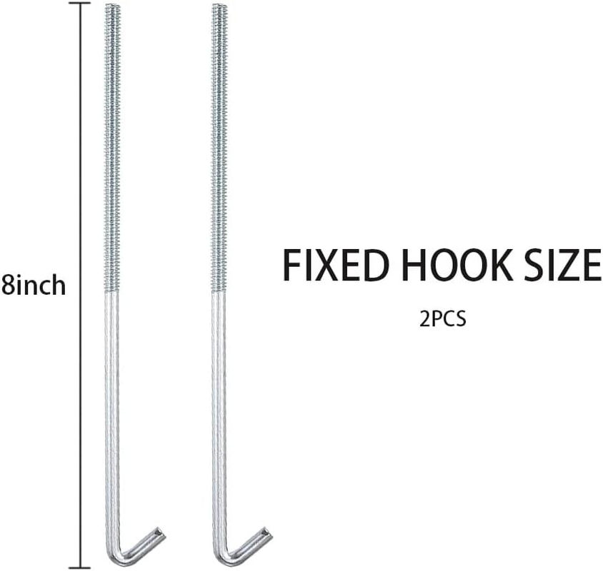 Car Battery Hold down J Bolts,18-8(304) Stainless Steel Battery Hold down Bracket J Hooks,Universal Battery Hold down Kit for Firmly Support Car Battery (8 Inch/2Pcs)