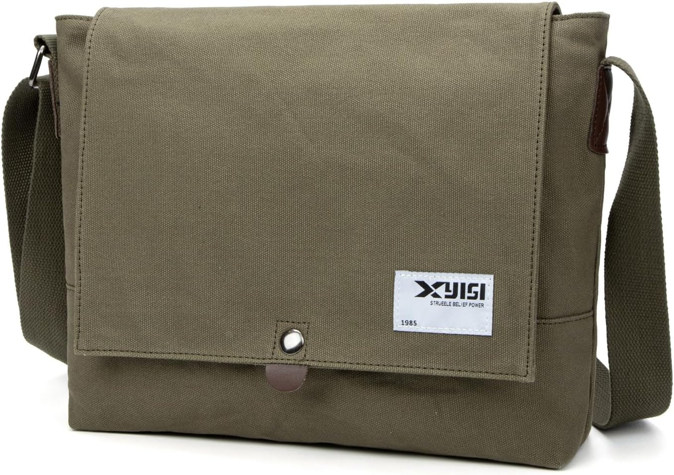 13 Inch Vintage Men'S Canvas Messenger Bag Laptop Shoulder Satchel Crossbody Sling Bookbag School Bag Briefcase Laptop Bag (Grey)