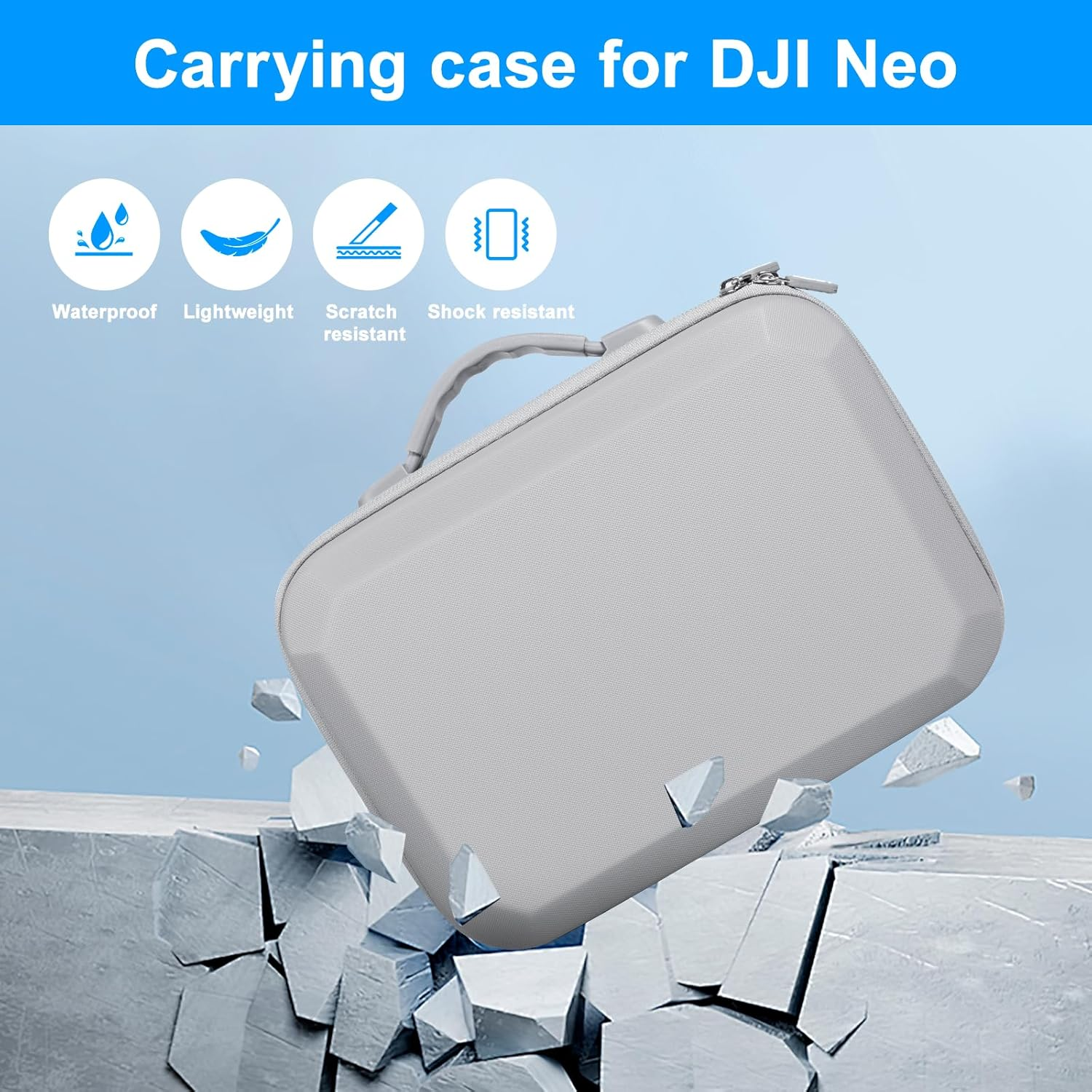 Portable Storage Bag with Carry Strap, Carry Bag for DJI Neo, Portable PU Travel Bag for DJI Neo Drone Accessories image number 1