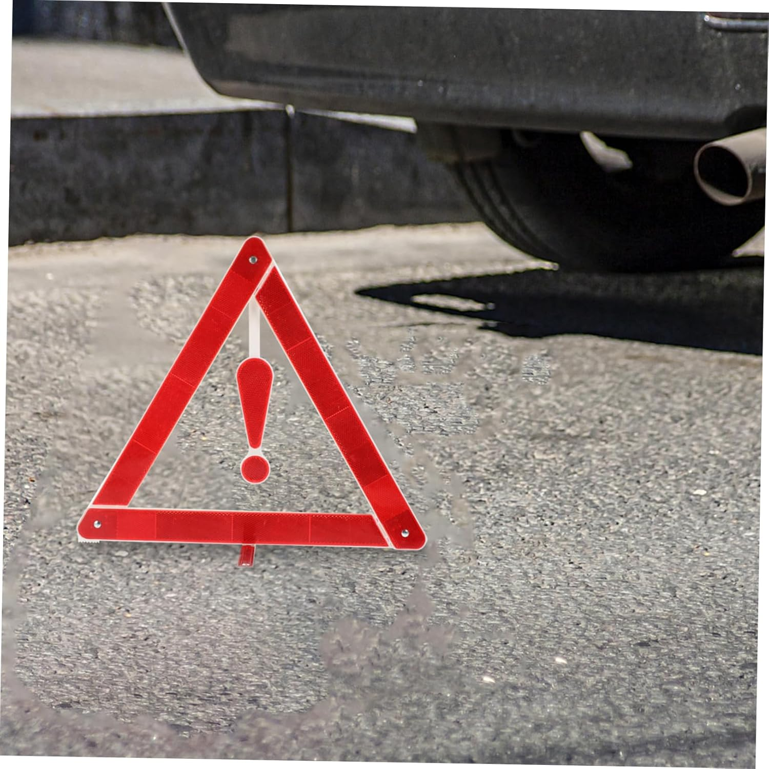 Mikinona 2Pcs Car Safety Triangle Warning Signs Folding Road Safety Kit Durable Reflective Tripod for Vehicle Emergency and Roadside Assistance image number 5