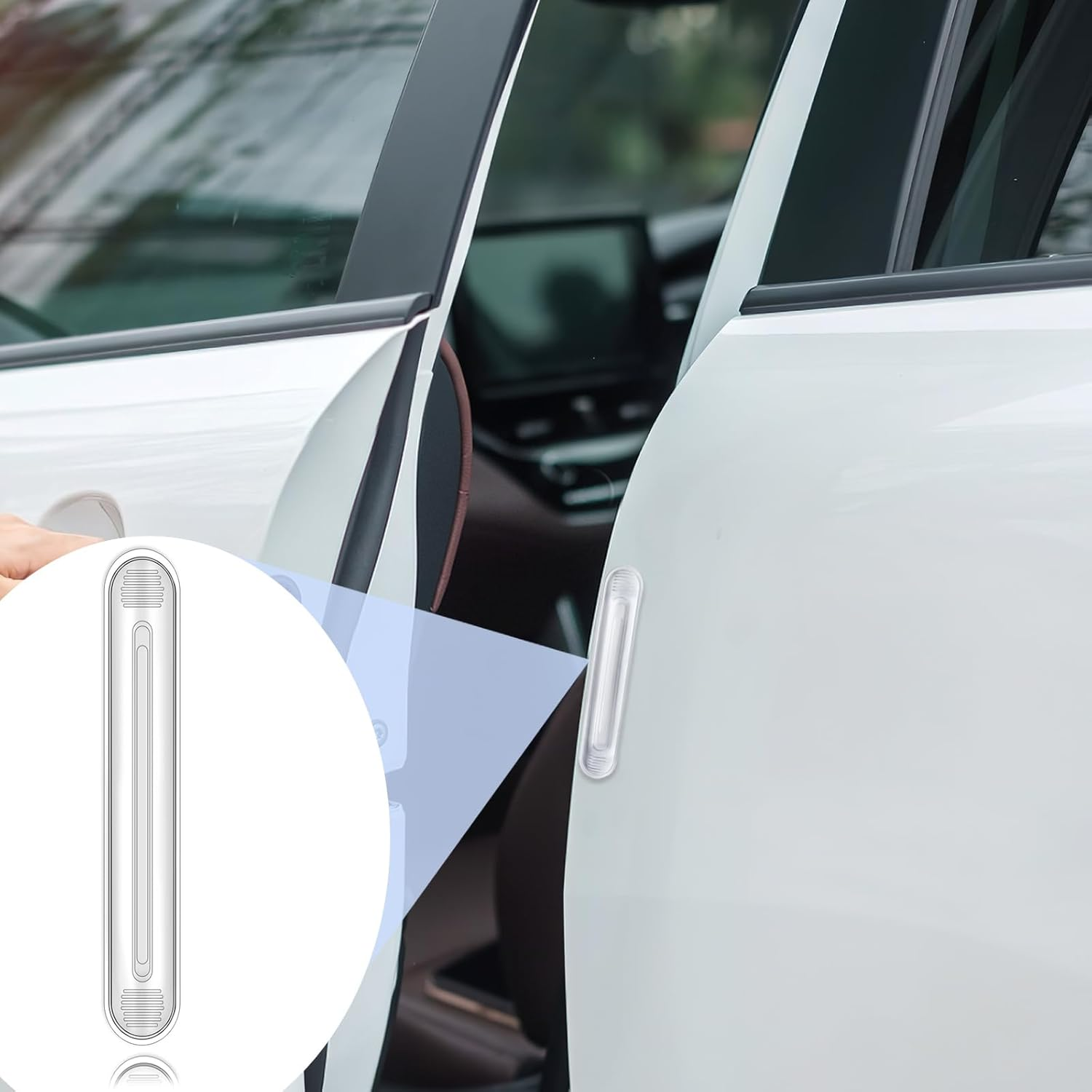 8 PCS Wall Protector from Chair Back, Clear Furniture Bumpers, Silicone Wall Protector for Drawers, Shower Doors, Car Door Guards, Toilet Lids image number 3