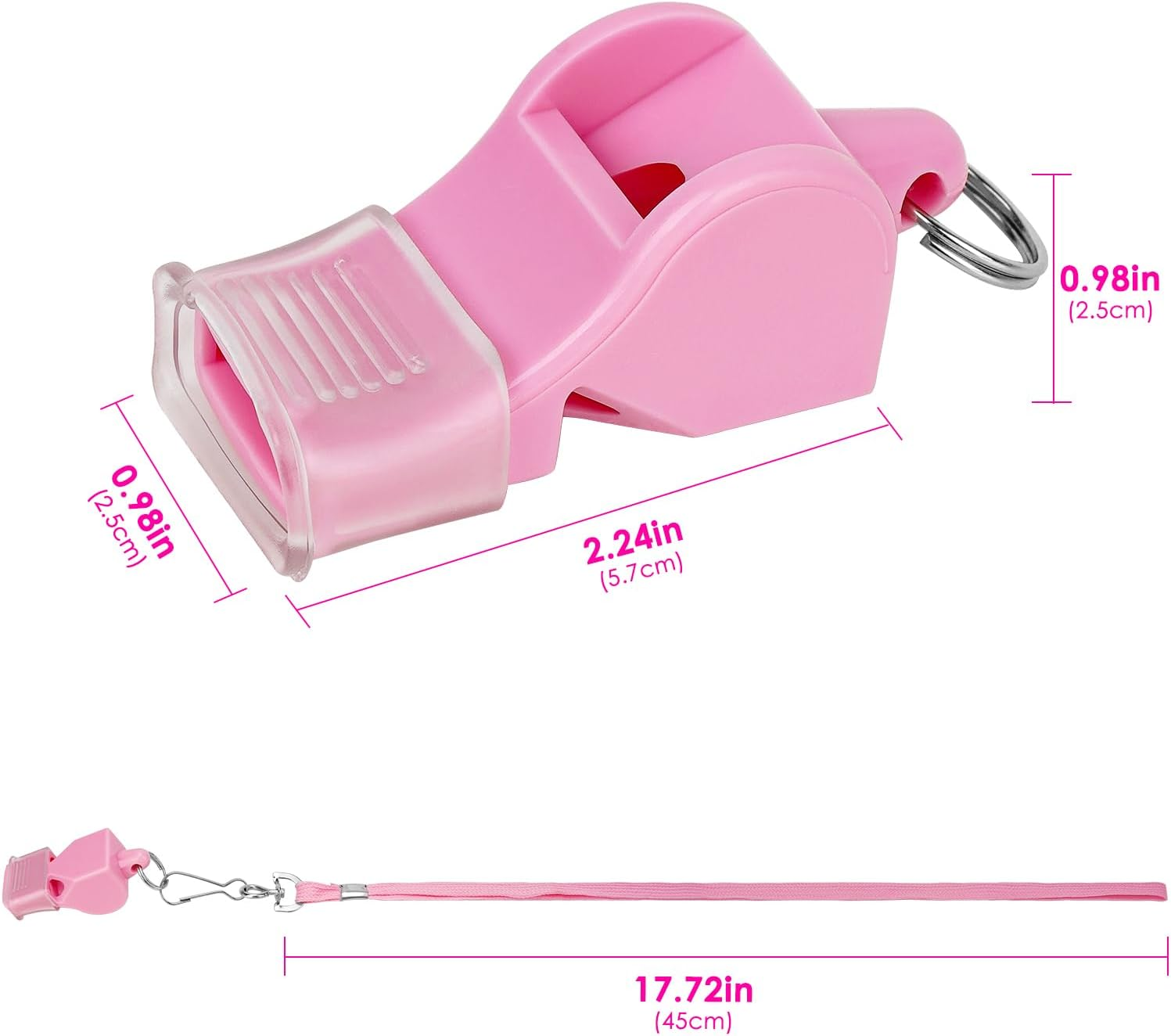 Biiange Whistle, Plastic Whistle, Whistle with Lanyard, for Outdoor Activities, Coach Trainning Whistles Party Whistles for Sports and Parties Gift image number 5