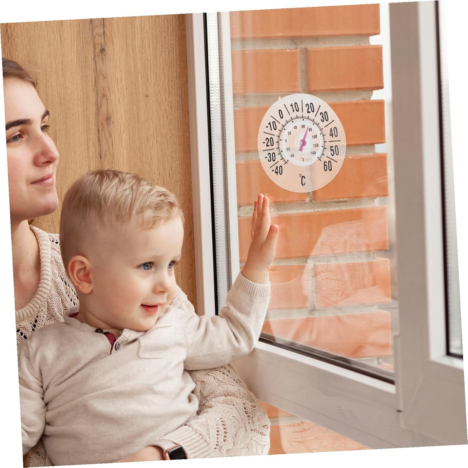 Precise Window Thermometer with Display and Suction Cup Reliable Indoor Outdoor Temperature Gauge for Home Greenhouse Easy to Read and Stick Surfaces image number 2