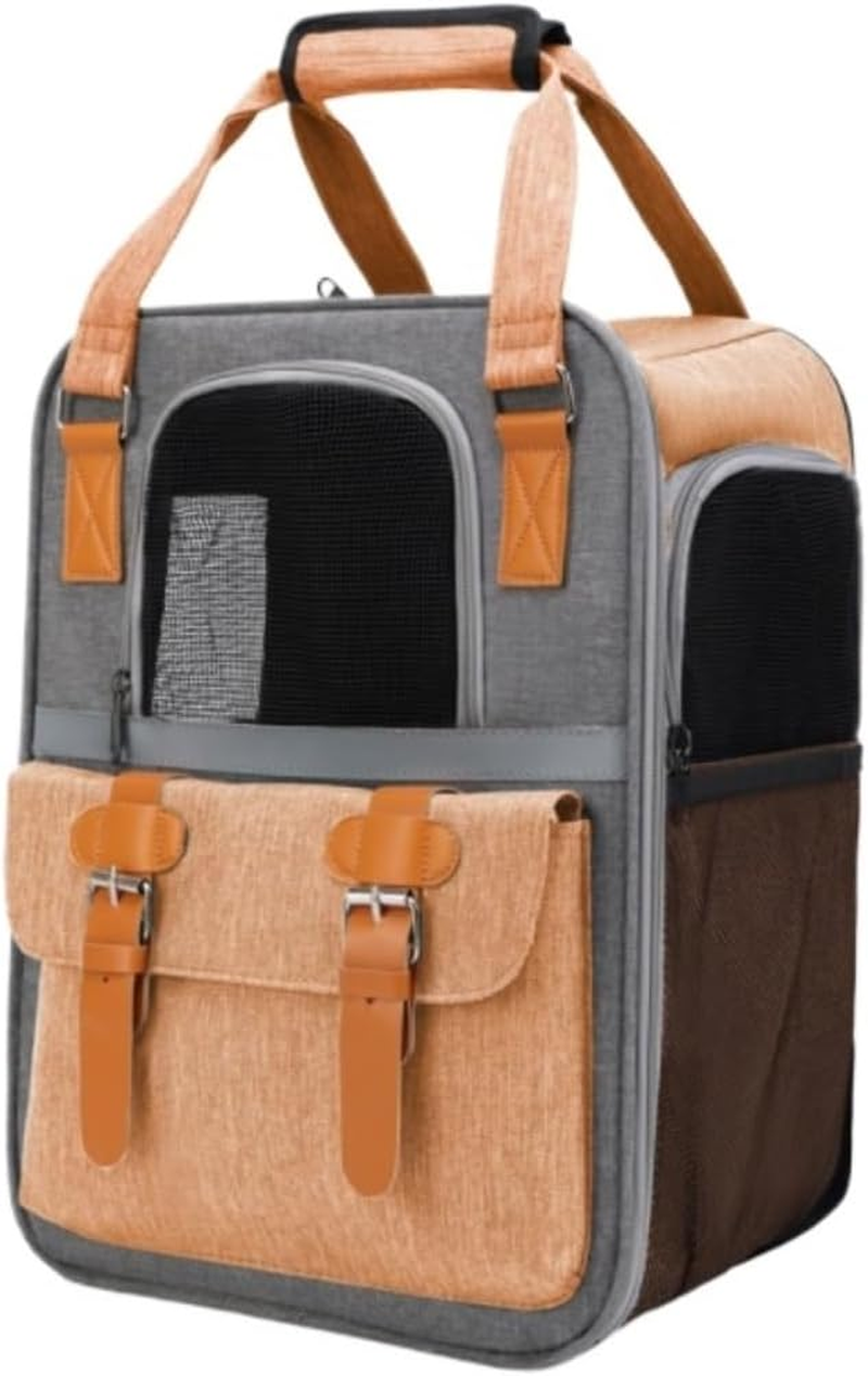 Cat Bag Dog Carrier Pet Carrier Pet Carriers Breathable Mesh Dog Backpack Foldable Large Capacity Cat Carrying Bag Outdoor Travel Pet Supplies Bag Cat Carrier Pet Bag Carrier(Color:A)