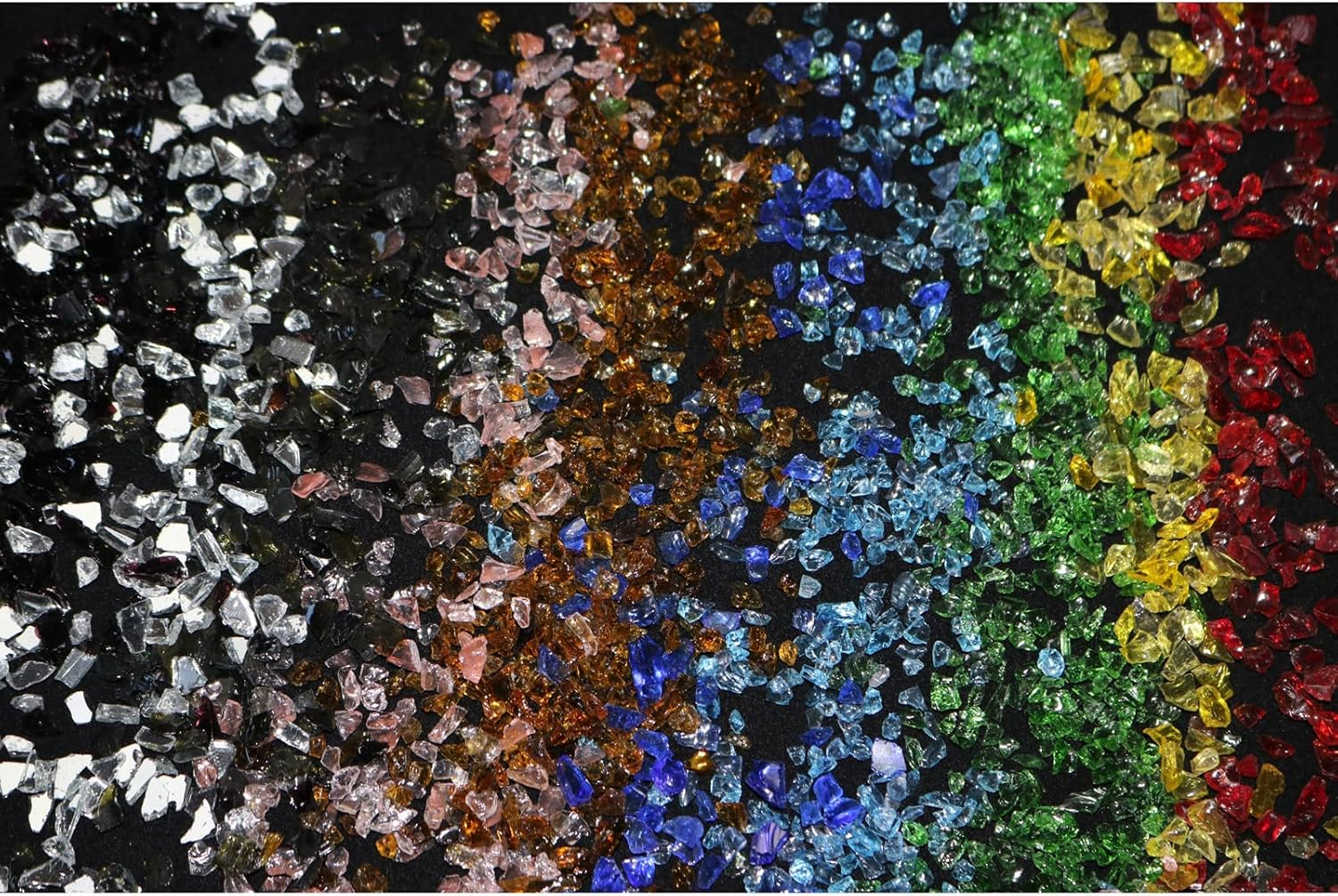 Bairdish Mirror Broken Glass Pieces Glitter Sprinkles 2-4Mm Glass Grains Colorful Irregular Blunt for Nail Arts Craft DIY Mobile Fish Tank Filler Jewelry Phone Case Making (100G) image number 5