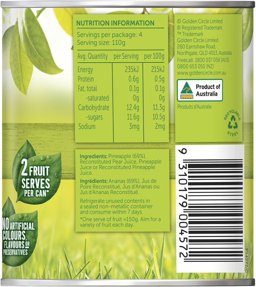Golden Circle Australian Pineapple Slices in Juice 440 G image number 3