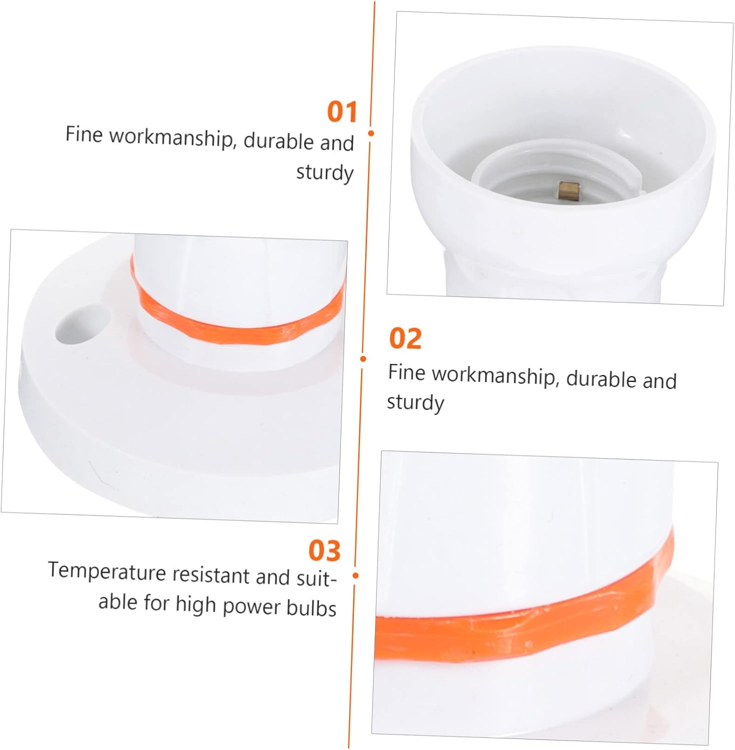 GRIRIW 2-In-1 Light B22 Base Temperature Resistant Sturdy for Lamp Kits Ceiling Batten Lamps image number 6