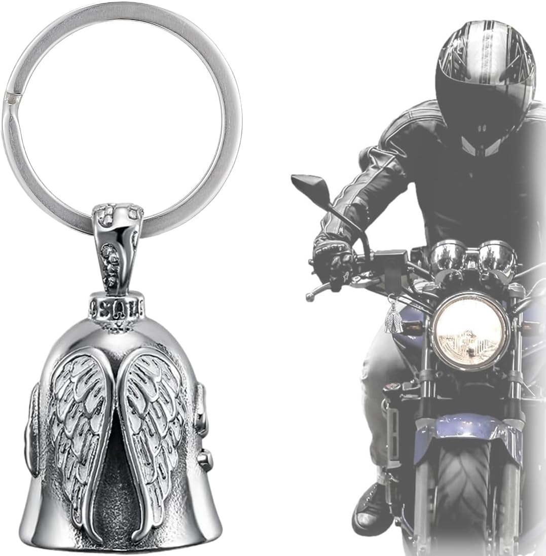 Guardian Bell Biker Bell, Guardian Bell Motorcycle Bell, Stainless Steel Motorcycle Bell Lucky Charm, Motorcycle Bell Hanger Chrome for Blessing the Peace, Lucky Charm image number 5
