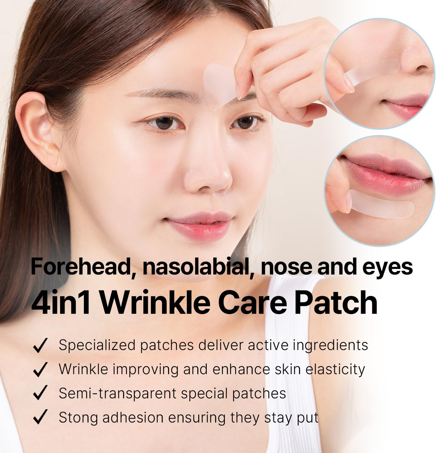 AVCA Wrinkle Repair Patches for Frown Lines Forehead Lines and Smile-Line Patches - Korean Skin Care, the anti Wrinkle Patch Non Invasive Wrinkle Smoothers for Face Wrinkles 55P image number 5