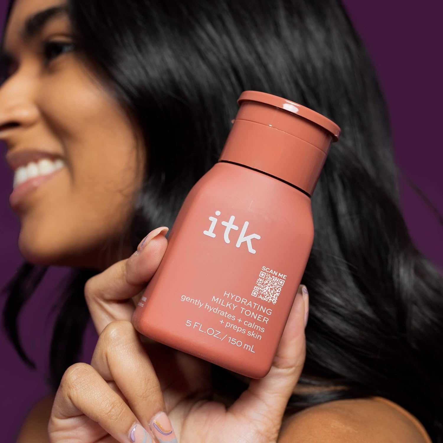 ITK Hydrating Milky Face Toner - Tone + Prep Skin with Hyaluronic Acid + Squalane - Calm + Nourish Skin - Reduces Redness Appearance - Hydrate + Soothe Skin, 5 Fl. Oz image number 1