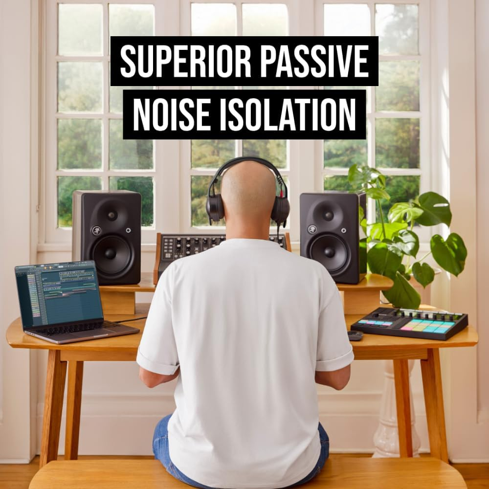 R&Oslash;DE NTH-50 Professional On-Ear Wired DJ Headphones | Durable, Comfortable, Hi-Fi Audio | Musicians, Filmmakers, Creators (Black) image number 2