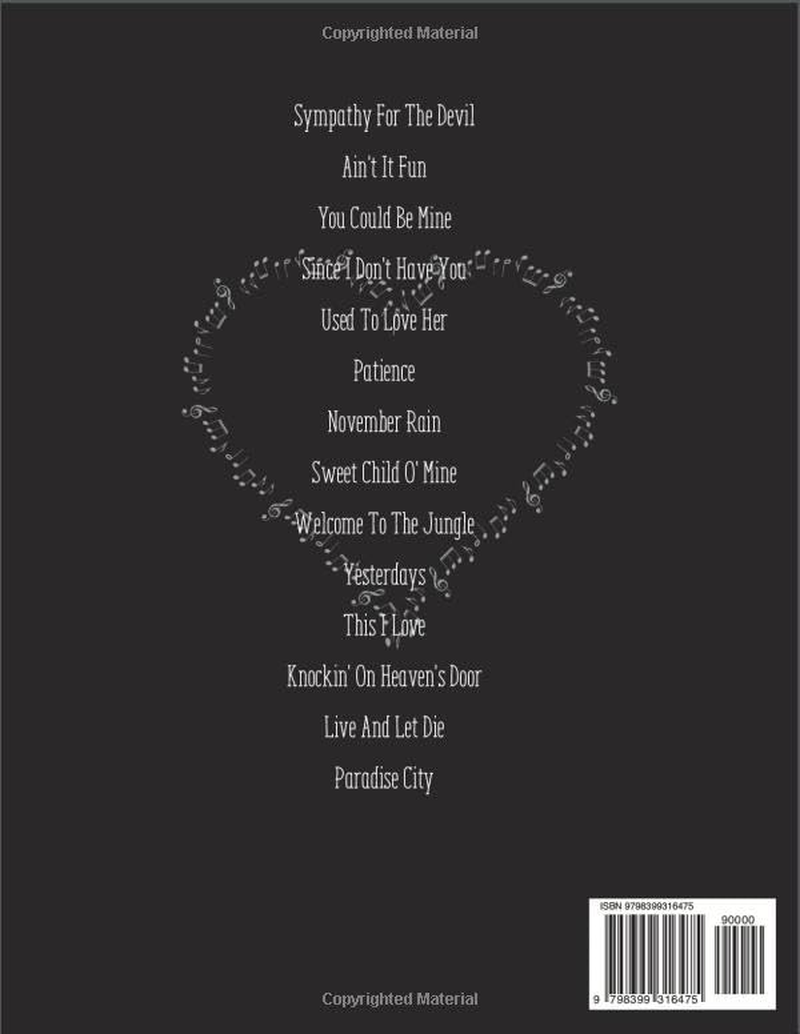 Guns N Roses Sheet Music: 14 Songs for Piano, Vocal & Guitar Chords image number 1