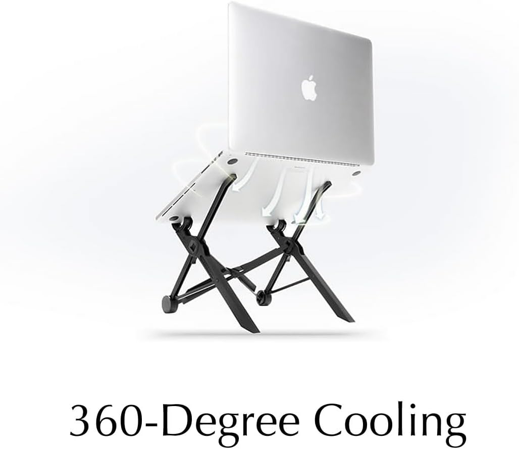 NEXSTAND K2 Laptop Stand for Desk, 8-Levels Adjustable Height Ergonomic Laptop Riser, Ventilated Computer Stand Holder Compatible with Macbook Air Pro, Dell, 10-17&rdquo; Laptops image number 3