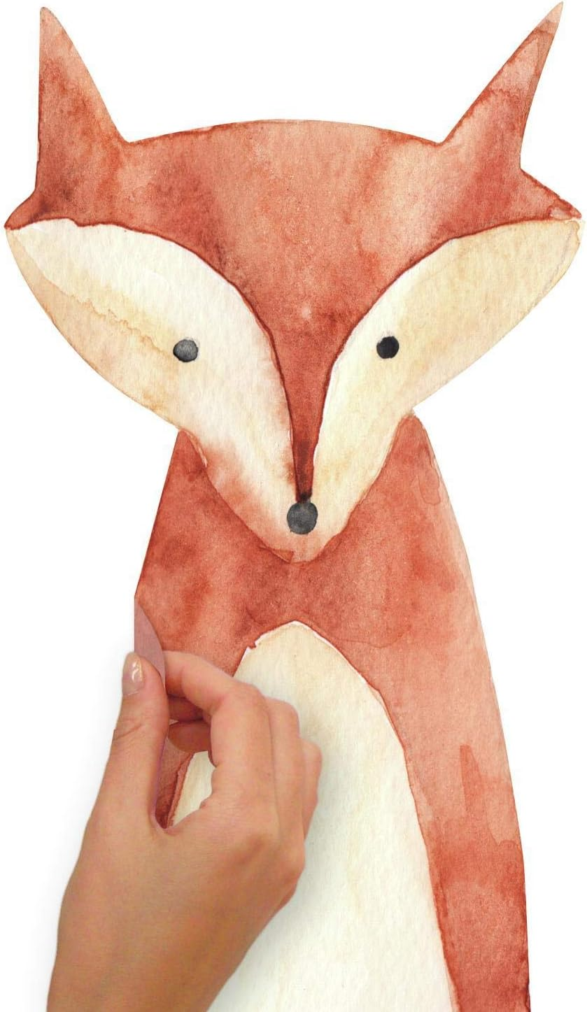 Roommates RMK4020SCS Watercolor Woodland Critters Peel and Stick Wall Decals image number 4