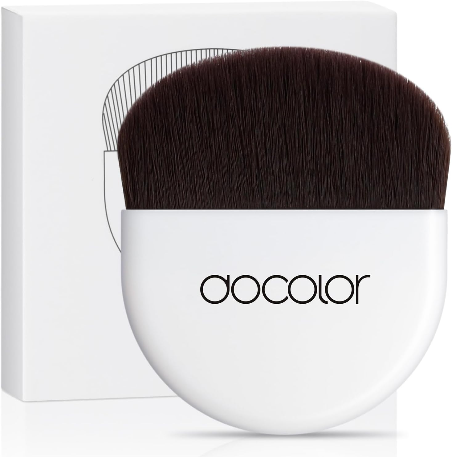 Docolor Mini Blush Brush, Mini Multi-Functional Makeup Brush, Portable Soft Hair Beauty Tool, Blush Painting Tools, Facial Makeup Brush image number 5