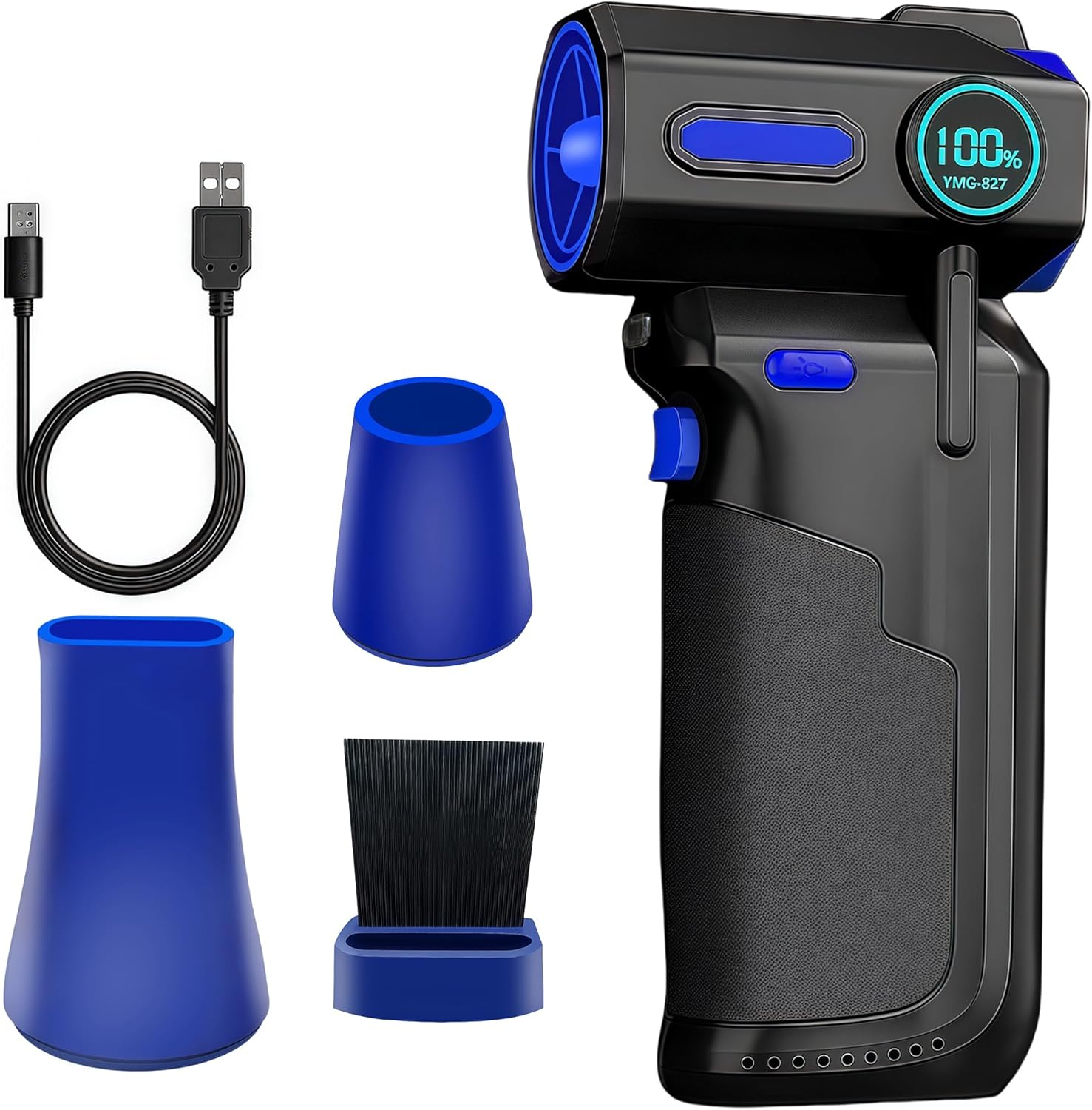 Electric Air Duster-130000Rpm Super Power Cordless Air Duster, 3-Gear Adjustable Mini Blower with Rechargeable Battery, Dust Blower for Computer, Keyboard, House, Air Blower Gun, Outdoor and Car image number 2