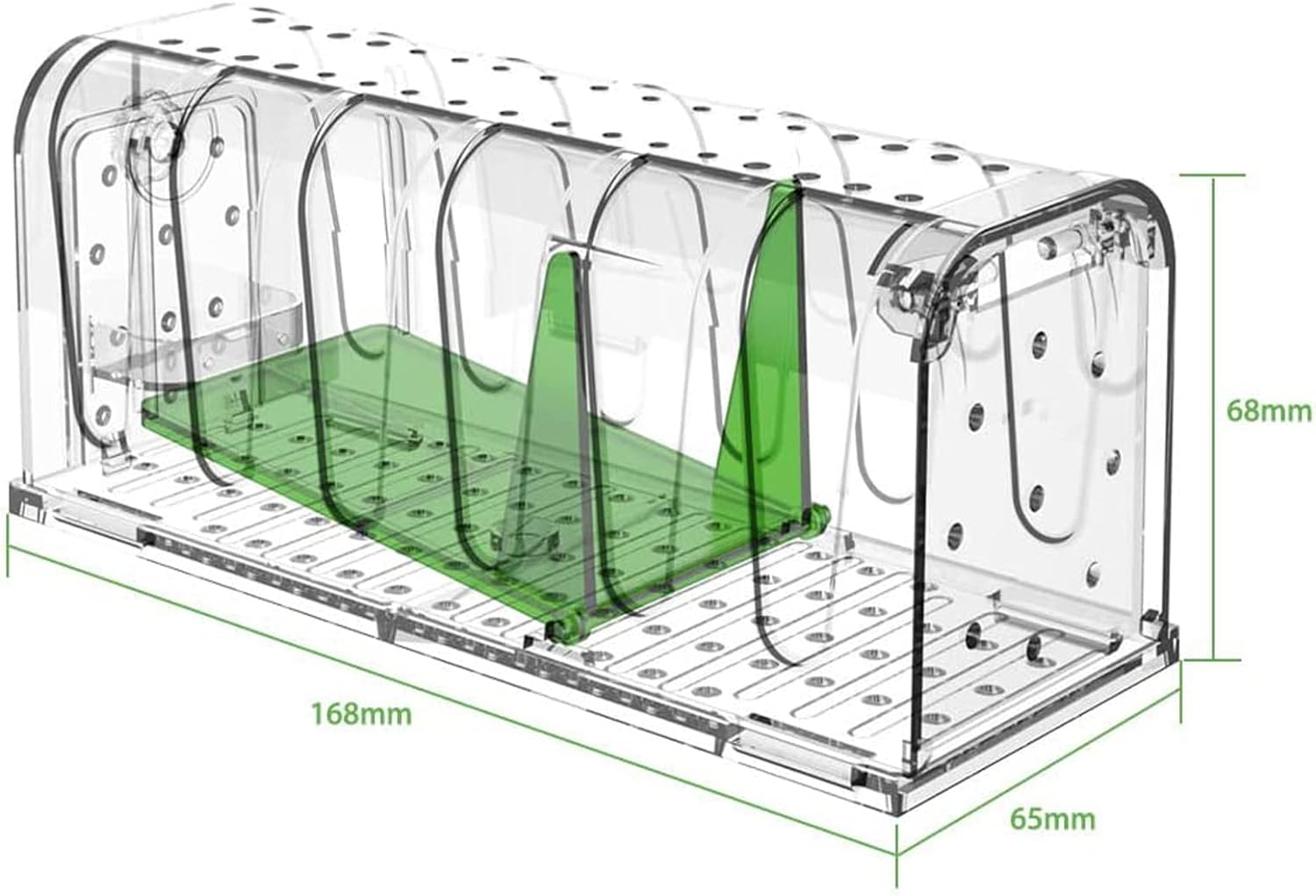 Drasry Mousetrap Indoor Mousetrap Humane Mousetrap Safe for Kids and Pets Catch and Release Reusable Indoor and Outdoor Easy to Set up and Clean Small Rodents 2 Packs (Small) image number 3