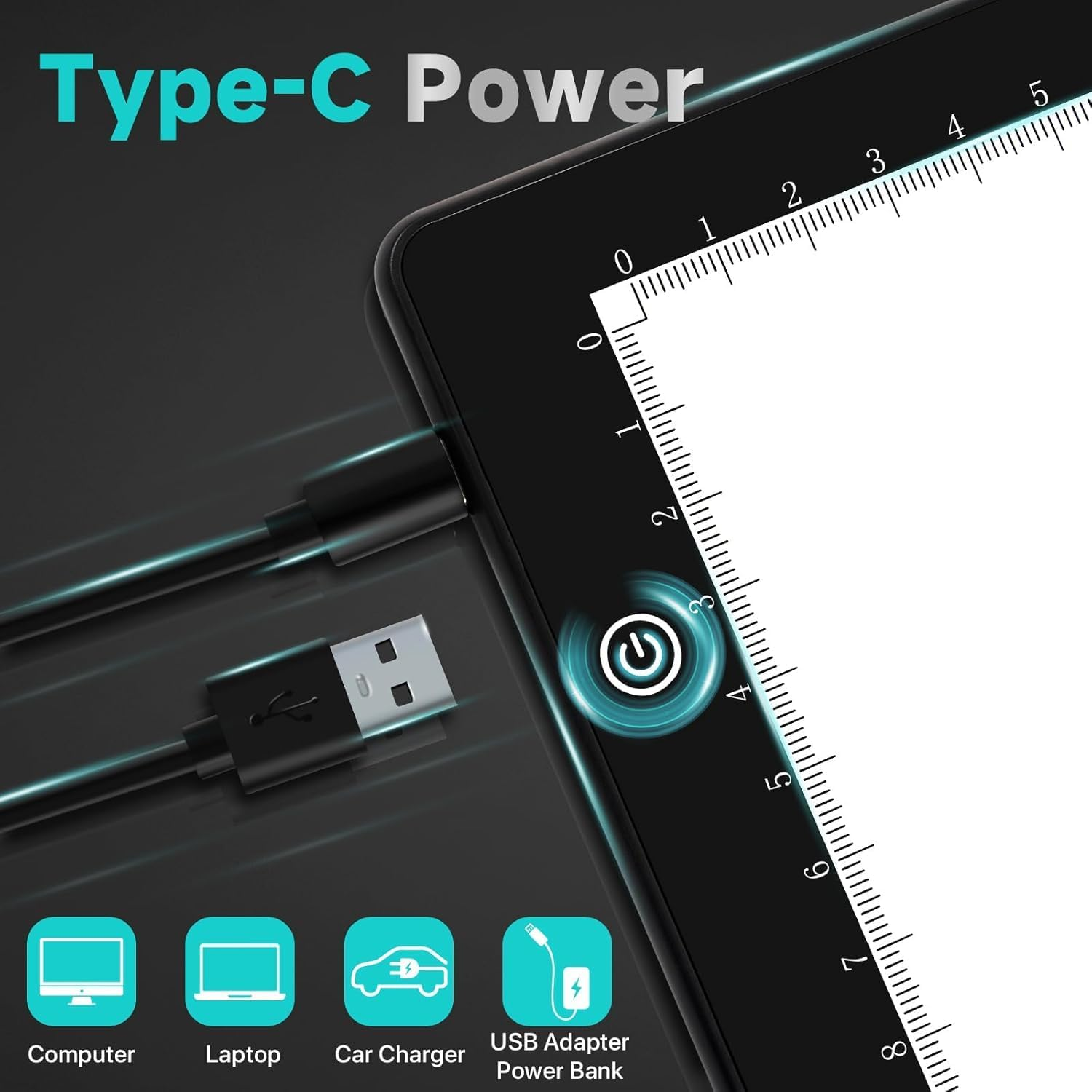 A4 Light Box Drawing Pad, Artist Tracing Light Box Copy Table, Dimmable Brightness LED Light Board Portable Cordless Copy Board for Artist Drawing, Streaming, Sketching image number 5