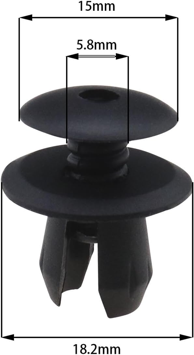 Emagtech 50Pcs Trim Panel Lining Clips Replacement 70186729901 701867299 Compatible with VW T4 T5 Car Trim Clamps Door Panel Clips Black