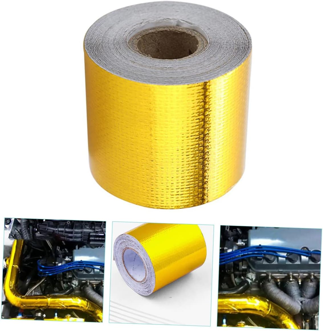 CANIGHT 10M Aluminum Foil Tape Heat Resistant Adhesive for Automotive Exhaust Insulation and Repairs and Flexible for High Temperature Applications image number 4