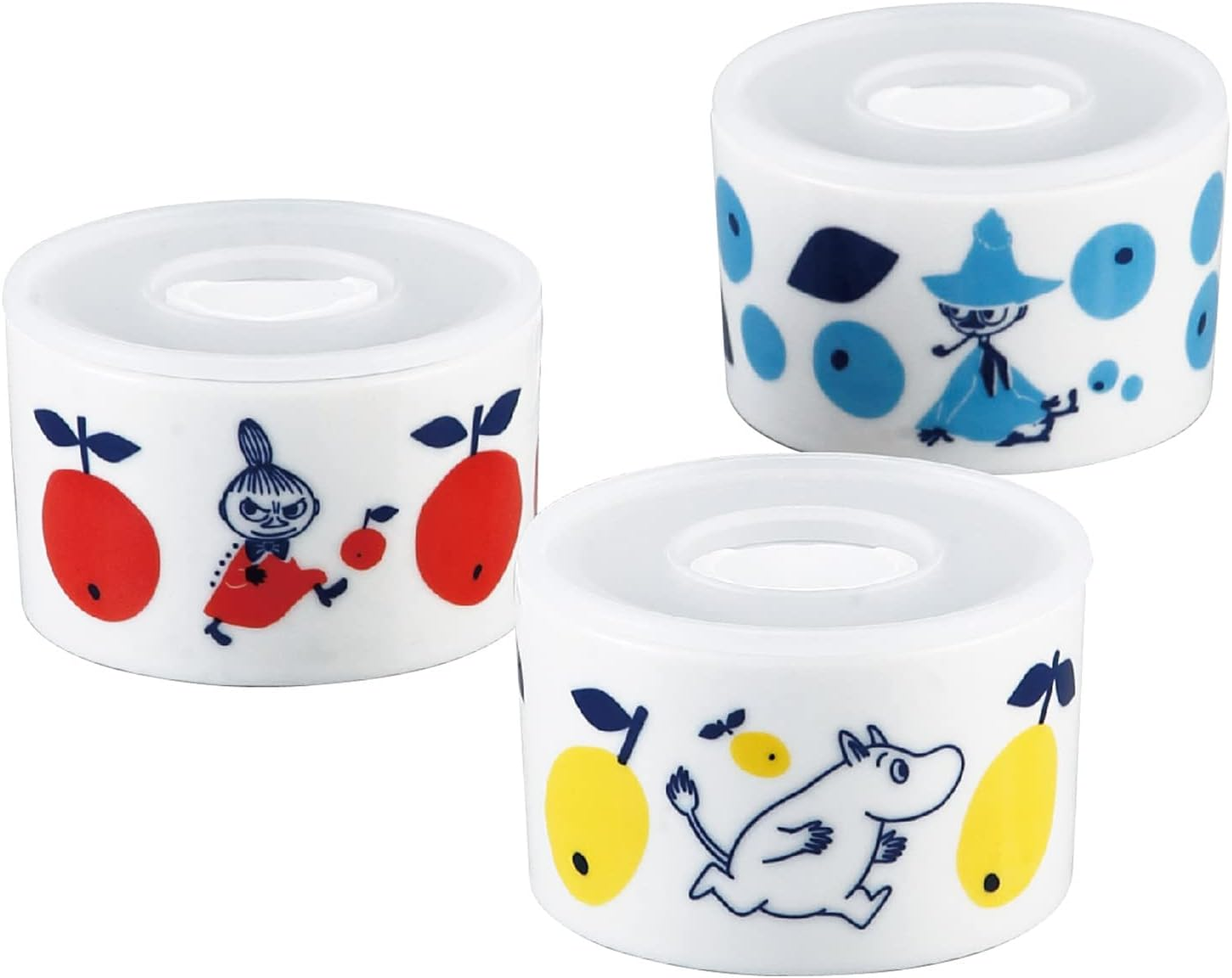 Yamaka Shoten Moomin Canister Storage Container, Microwave Pack, Small, Medium, 4-Piece Set, Microwave and Dishwasher Safe, Made in Japan image number 1