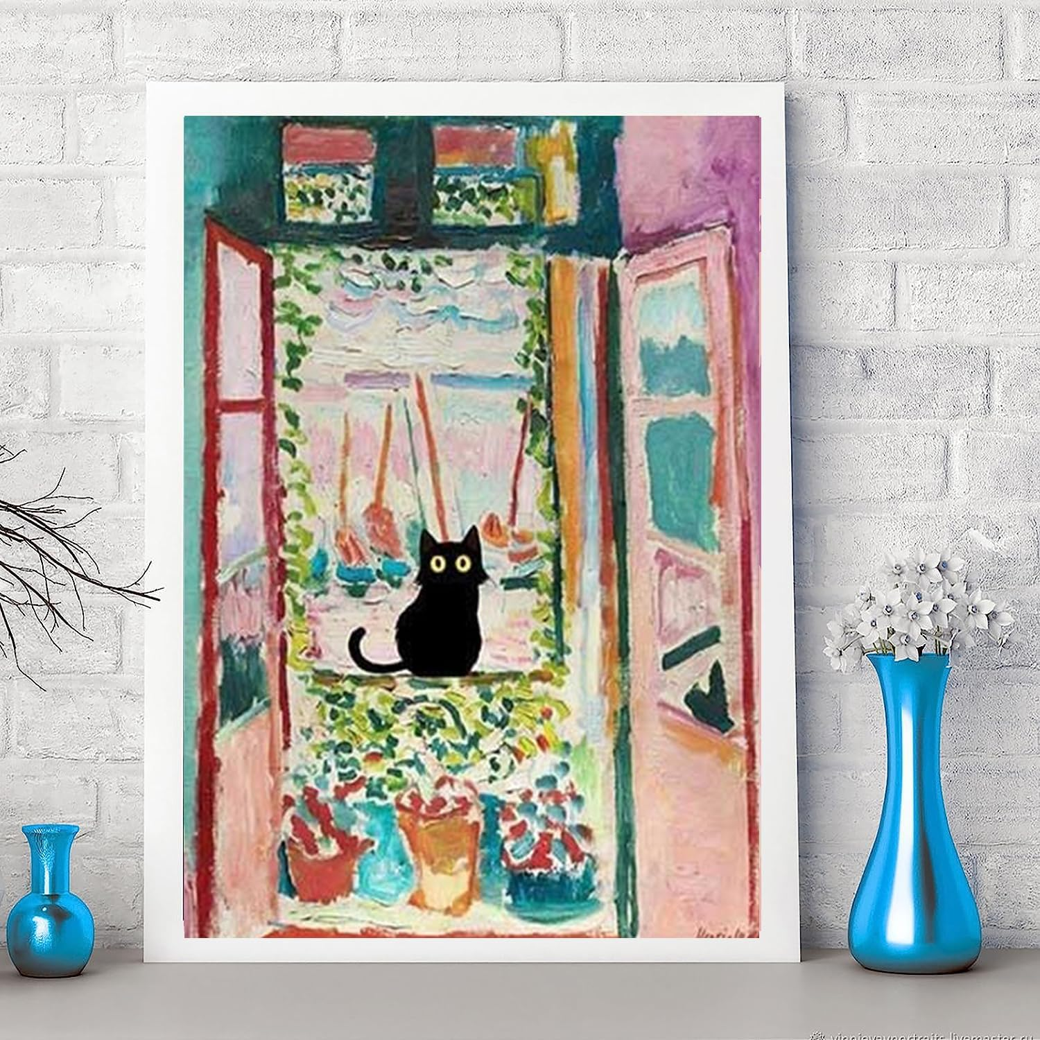 Adult Digital Paint Painting-4 Pieces,Adult Beginner Oil Painting Paint Press Digital Kit,Diy Frameless Beginner Oil Painting-Matisse Van Gogh Kit for Gifts and Home Wall Decoration 19.5&times;15.6Inch image number 5